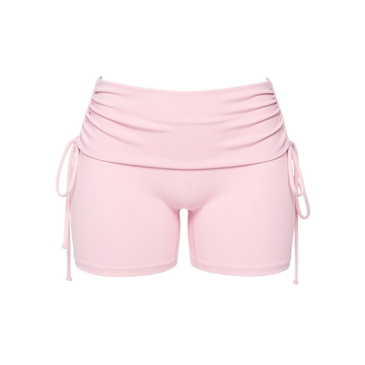 Soft Serve Foldover Ruched Short (Strawberry Milk)